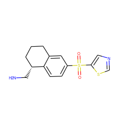 NC[C@@H]1CCCc2cc(S(=O)(=O)c3cncs3)ccc21 ZINC000049037489