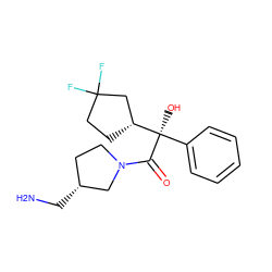 NC[C@@H]1CCN(C(=O)[C@](O)(c2ccccc2)[C@@H]2CCC(F)(F)C2)C1 ZINC000013534257