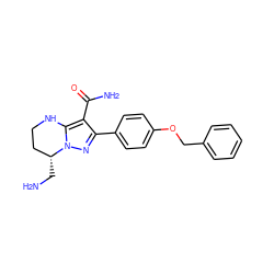 NC[C@@H]1CCNc2c(C(N)=O)c(-c3ccc(OCc4ccccc4)cc3)nn21 ZINC001772648166