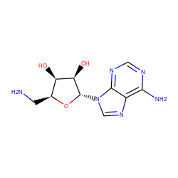 NC[C@@H]1O[C@@H](n2cnc3c(N)ncnc32)[C@H](O)[C@@H]1O ZINC000004773849