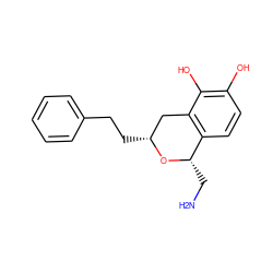 NC[C@@H]1O[C@H](CCc2ccccc2)Cc2c1ccc(O)c2O ZINC000013823809