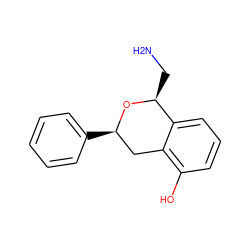 NC[C@@H]1O[C@H](c2ccccc2)Cc2c(O)cccc21 ZINC000013824662