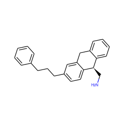 NC[C@@H]1c2ccccc2Cc2cc(CCCc3ccccc3)ccc21 ZINC000013536434