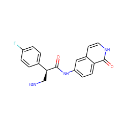 NC[C@H](C(=O)Nc1ccc2c(=O)[nH]ccc2c1)c1ccc(F)cc1 ZINC000653726525