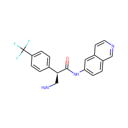 NC[C@H](C(=O)Nc1ccc2cnccc2c1)c1ccc(C(F)(F)F)cc1 ZINC000653711602