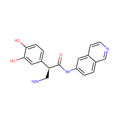 NC[C@H](C(=O)Nc1ccc2cnccc2c1)c1ccc(O)c(O)c1 ZINC000653699471