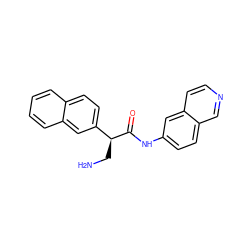 NC[C@H](C(=O)Nc1ccc2cnccc2c1)c1ccc2ccccc2c1 ZINC000653711357