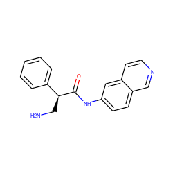 NC[C@H](C(=O)Nc1ccc2cnccc2c1)c1ccccc1 ZINC000140899750