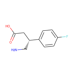 NC[C@H](CC(=O)O)c1ccc(F)cc1 ZINC000006093177