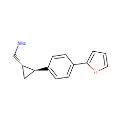 NC[C@H]1C[C@@H]1c1ccc(-c2ccco2)cc1 ZINC000034893391