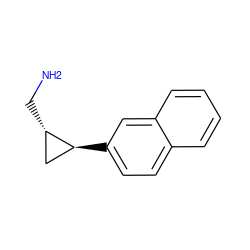 NC[C@H]1C[C@@H]1c1ccc2ccccc2c1 ZINC000044430333