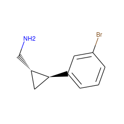 NC[C@H]1C[C@@H]1c1cccc(Br)c1 ZINC000034893375