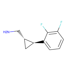 NC[C@H]1C[C@@H]1c1cccc(F)c1F ZINC000040951205