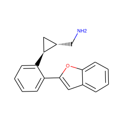 NC[C@H]1C[C@@H]1c1ccccc1-c1cc2ccccc2o1 ZINC000034893653