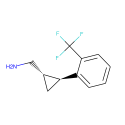 NC[C@H]1C[C@@H]1c1ccccc1C(F)(F)F ZINC000040953137