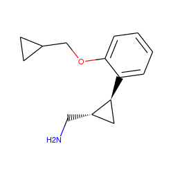 NC[C@H]1C[C@@H]1c1ccccc1OCC1CC1 ZINC000084618809