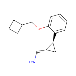 NC[C@H]1C[C@@H]1c1ccccc1OCC1CCC1 ZINC000084596954