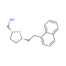 NC[C@H]1CC[C@@H](CCc2cccc3ccccc23)O1 ZINC000034605354