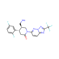 NC[C@H]1CN(c2ccc3nc(C(F)(F)F)nn3n2)C(=O)C[C@@H]1c1cc(F)ccc1F ZINC000169312422