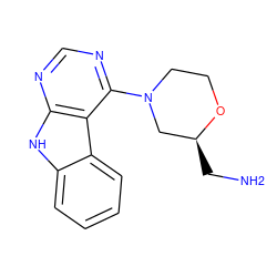 NC[C@H]1CN(c2ncnc3[nH]c4ccccc4c23)CCO1 ZINC000043202381