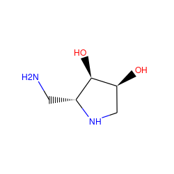 NC[C@H]1NC[C@H](O)[C@@H]1O ZINC000022930362