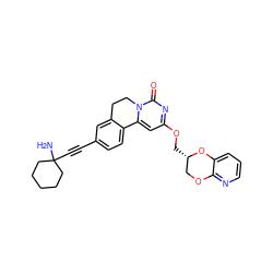 NC1(C#Cc2ccc3c(c2)CCn2c-3cc(OC[C@H]3COc4ncccc4O3)nc2=O)CCCCC1 ZINC000220206284