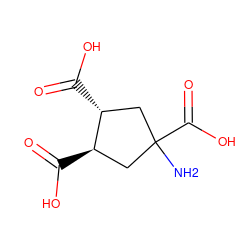 NC1(C(=O)O)C[C@@H](C(=O)O)[C@H](C(=O)O)C1 ZINC000003995852