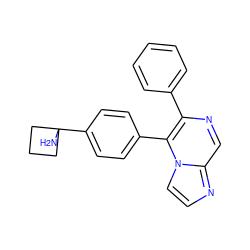 NC1(c2ccc(-c3c(-c4ccccc4)ncc4nccn34)cc2)CCC1 ZINC000084690518