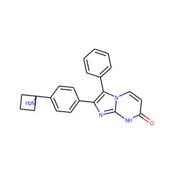 NC1(c2ccc(-c3nc4[nH]c(=O)ccn4c3-c3ccccc3)cc2)CCC1 ZINC000113656808