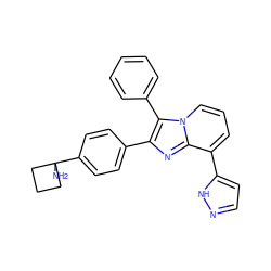 NC1(c2ccc(-c3nc4c(-c5ccn[nH]5)cccn4c3-c3ccccc3)cc2)CCC1 ZINC000199446119