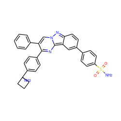 NC1(c2ccc(-c3nc4c5cc(-c6ccc(S(N)(=O)=O)cc6)ccc5nn4cc3-c3ccccc3)cc2)CCC1 ZINC000143450249