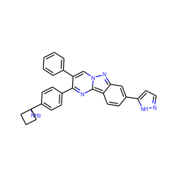 NC1(c2ccc(-c3nc4c5ccc(-c6ccn[nH]6)cc5nn4cc3-c3ccccc3)cc2)CCC1 ZINC000143452623