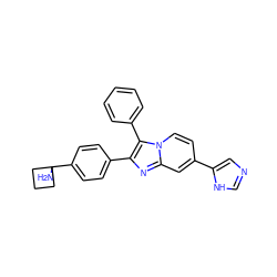 NC1(c2ccc(-c3nc4cc(-c5cnc[nH]5)ccn4c3-c3ccccc3)cc2)CCC1 ZINC000168313872