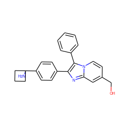 NC1(c2ccc(-c3nc4cc(CO)ccn4c3-c3ccccc3)cc2)CCC1 ZINC000113656875