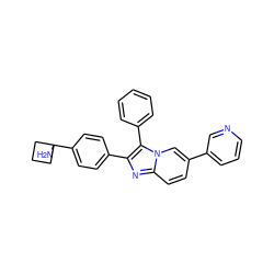 NC1(c2ccc(-c3nc4ccc(-c5cccnc5)cn4c3-c3ccccc3)cc2)CCC1 ZINC000224250322