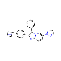 NC1(c2ccc(-c3nc4ccc(-n5cccn5)cn4c3-c3ccccc3)cc2)CCC1 ZINC000113655040