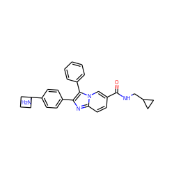 NC1(c2ccc(-c3nc4ccc(C(=O)NCC5CC5)cn4c3-c3ccccc3)cc2)CCC1 ZINC000113654142