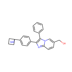 NC1(c2ccc(-c3nc4ccc(CO)cn4c3-c3ccccc3)cc2)CCC1 ZINC000113656327