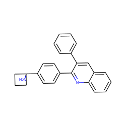 NC1(c2ccc(-c3nc4ccccc4cc3-c3ccccc3)cc2)CCC1 ZINC000084724343