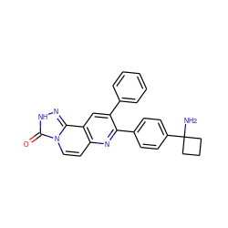 NC1(c2ccc(-c3nc4ccn5c(=O)[nH]nc5c4cc3-c3ccccc3)cc2)CCC1 ZINC000036382821