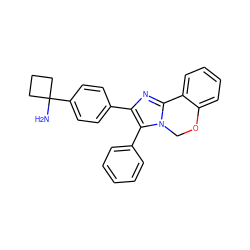 NC1(c2ccc(-c3nc4n(c3-c3ccccc3)COc3ccccc3-4)cc2)CCC1 ZINC000169703866