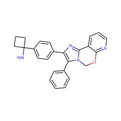 NC1(c2ccc(-c3nc4n(c3-c3ccccc3)COc3ncccc3-4)cc2)CCC1 ZINC000169703891