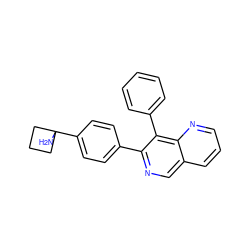 NC1(c2ccc(-c3ncc4cccnc4c3-c3ccccc3)cc2)CCC1 ZINC000084705465