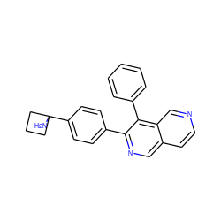 NC1(c2ccc(-c3ncc4ccncc4c3-c3ccccc3)cc2)CCC1 ZINC000084705463