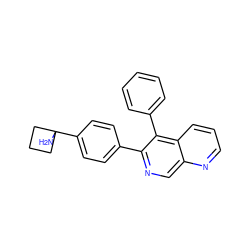 NC1(c2ccc(-c3ncc4ncccc4c3-c3ccccc3)cc2)CCC1 ZINC000084670063