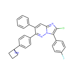 NC1(c2ccc(-c3nn4c(-c5ccc(F)cc5)c(Cl)nc4cc3-c3ccccc3)cc2)CCC1 ZINC000114037956