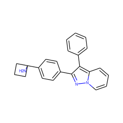NC1(c2ccc(-c3nn4ccccc4c3-c3ccccc3)cc2)CCC1 ZINC000084708956