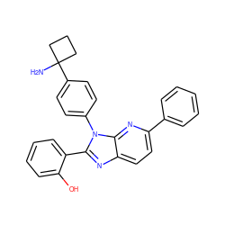 NC1(c2ccc(-n3c(-c4ccccc4O)nc4ccc(-c5ccccc5)nc43)cc2)CCC1 ZINC000169705887
