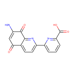 NC1=CC(=O)c2ccc(-c3cccc(C(=O)O)n3)nc2C1=O ZINC000100023781