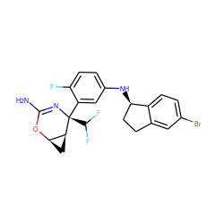 NC1=N[C@@](c2cc(N[C@@H]3CCc4cc(Br)ccc43)ccc2F)(C(F)F)[C@H]2C[C@H]2O1 ZINC000226085775